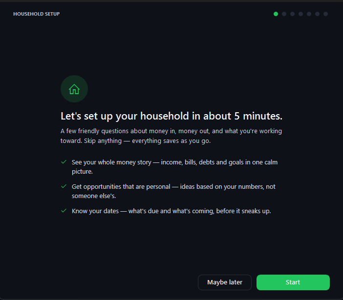 Household Setup Wizard